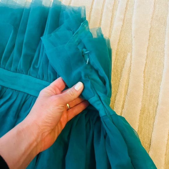 Super cute short turquoise strapless mini dress size medium! - Picture 7 of 9